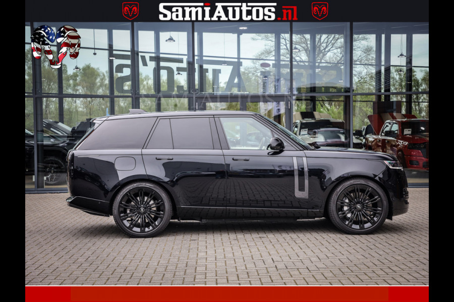 Land Rover Range Rover P550e 551 PK GARANTIE TOT 14-03-2029 | ACHTERAS BESTURING | SOFT CLOSE | HEAD-UP | PHEV | 23 INCH VELGEN | PANORAMADAK | STUURVERWARMING | STOEL KOELING | Fabrieksgarantie tot 14-03-2029 – Geniet van gemoedsrust met uitgebreide dekking tot deze datum. GZK-71-D