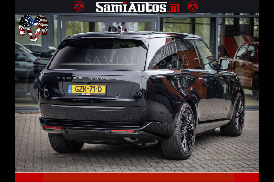 Land Rover Range Rover P550e 551 PK GARANTIE TOT 14-03-2029 | ACHTERAS BESTURING | SOFT CLOSE | HEAD-UP | PHEV | 23 INCH VELGEN | PANORAMADAK | STUURVERWARMING | STOEL KOELING | Fabrieksgarantie tot 14-03-2029 – Geniet van gemoedsrust met uitgebreide dekking tot deze datum. GZK-71-D