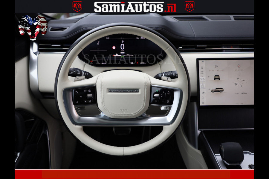 Land Rover Range Rover P550e 551 PK GARANTIE TOT 14-03-2029 | ACHTERAS BESTURING | SOFT CLOSE | HEAD-UP | PHEV | 23 INCH VELGEN | PANORAMADAK | STUURVERWARMING | STOEL KOELING | Fabrieksgarantie tot 14-03-2029 – Geniet van gemoedsrust met uitgebreide dekking tot deze datum. GZK-71-D