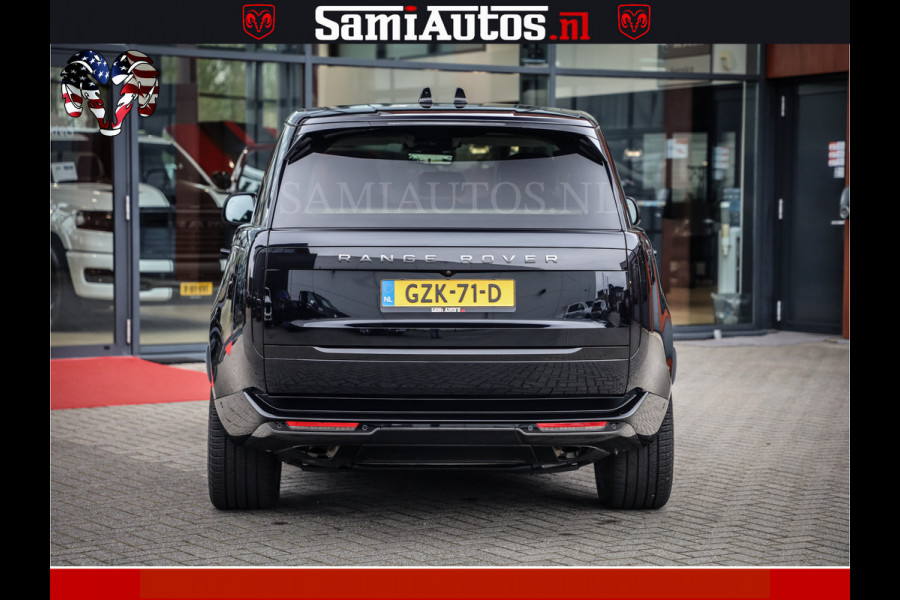 Land Rover Range Rover P550e 551 PK GARANTIE TOT 14-03-2029 | ACHTERAS BESTURING | SOFT CLOSE | HEAD-UP | PHEV | 23 INCH VELGEN | PANORAMADAK | STUURVERWARMING | STOEL KOELING | Fabrieksgarantie tot 14-03-2029 – Geniet van gemoedsrust met uitgebreide dekking tot deze datum. GZK-71-D