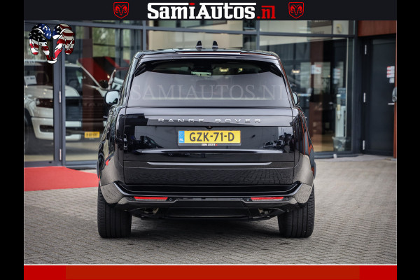 Land Rover Range Rover P550e 551 PK GARANTIE TOT 14-03-2029 | ACHTERAS BESTURING | SOFT CLOSE | HEAD-UP | PHEV | 23 INCH VELGEN | PANORAMADAK | STUURVERWARMING | STOEL KOELING | Fabrieksgarantie tot 14-03-2029 – Geniet van gemoedsrust met uitgebreide dekking tot deze datum. GZK-71-D