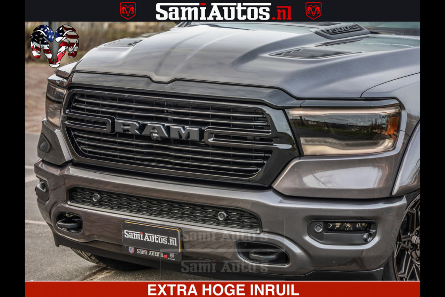 Dodge Ram 1500 Laramie Sport 5.7 V8 HEMI 402PK 4x4 | Panorama dak | 12' Scherm |Granite Crystal Metallic | Crew Cab | 5 Persoons | Dubbele Cabine | DC | VOORRAAD NR 2526 - 1272 |