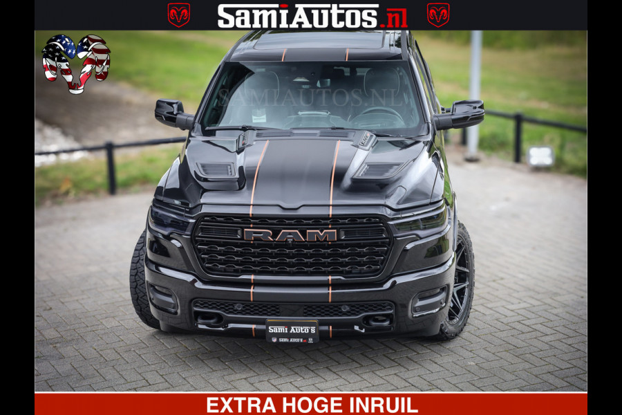 Dodge Ram 1500 Limited Night H.O 540HP 706Nm | Massage + Full Option | De Meest Luxe en Volle Pick-Up in zijn Klasse | Comfortabele Dubbele Cabine met Royale 5 Zitplaatsen | BPM vrij | Nu Leverbaar uit Voorraad | Voorraad Nr 2338 - 5404