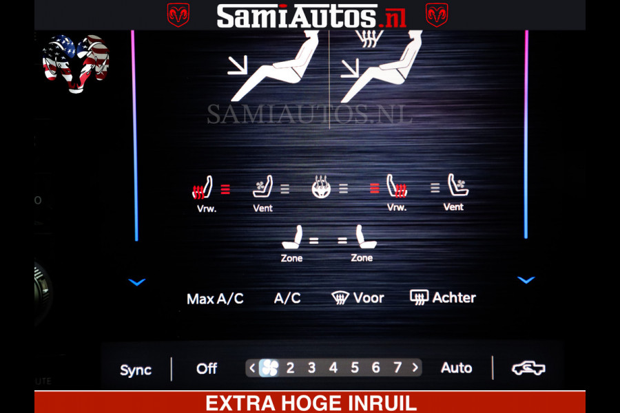 Dodge Ram 1500 Limited Night H.O 540HP 706Nm | Massage + Full Option | De Meest Luxe en Volle Pick-Up in zijn Klasse | Comfortabele Dubbele Cabine met Royale 5 Zitplaatsen | BPM vrij | Nu Leverbaar uit Voorraad | Voorraad Nr 2338 - 5404