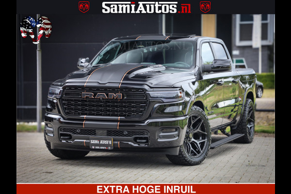Dodge Ram 1500 Limited Night H.O 540HP 706Nm | Massage + Full Option | De Meest Luxe en Volle Pick-Up in zijn Klasse | Comfortabele Dubbele Cabine met Royale 5 Zitplaatsen | BPM vrij | Nu Leverbaar uit Voorraad | Voorraad Nr 2338 - 5404