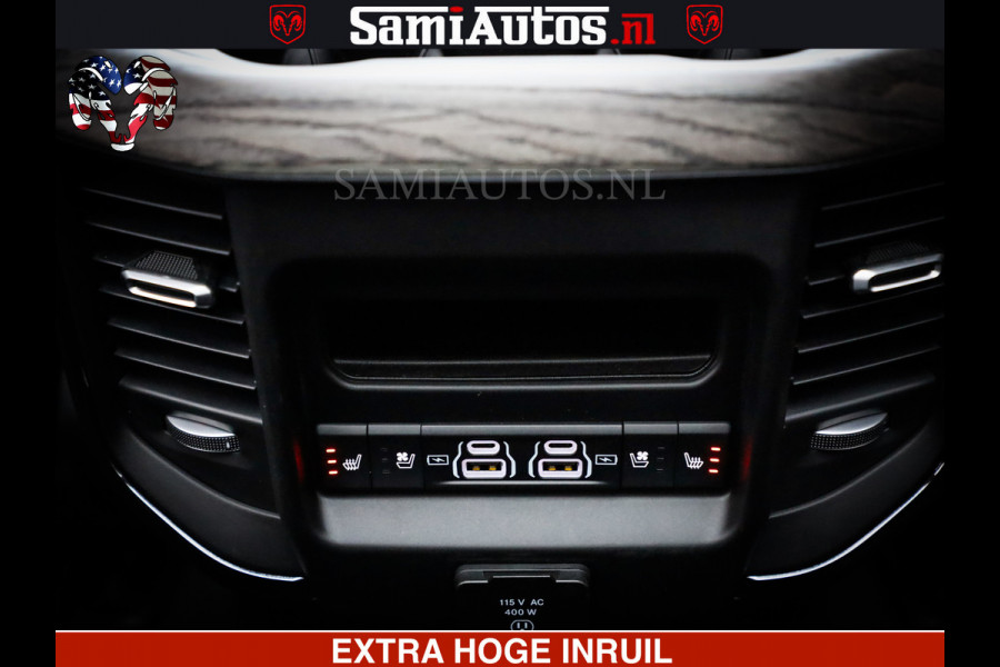 Dodge Ram 1500 Limited Night High Output 540HP 706Nm | Massage + Full Option | De Meest Luxe en Volle Pick-Up in zijn Klasse | Comfortabele Dubbele Cabine met Royale 5 Zitplaatsen | BPM vrij | Nu Leverbaar uit Voorraad | Voorraad Nr 2356 - 0990