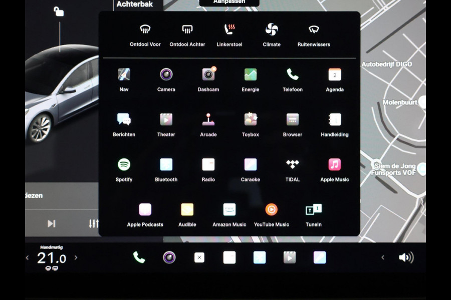 Tesla Model 3 RWD PLUS 60KWH 1e EIG.ACCU SOH 93! BIJNA 2021 GARANTIE TOT 2031* PARKEERSENSOREN V+A . PANORAMADAK . APPLE CARPLAY & ANDROID AUTO . STOELVERWARMING
