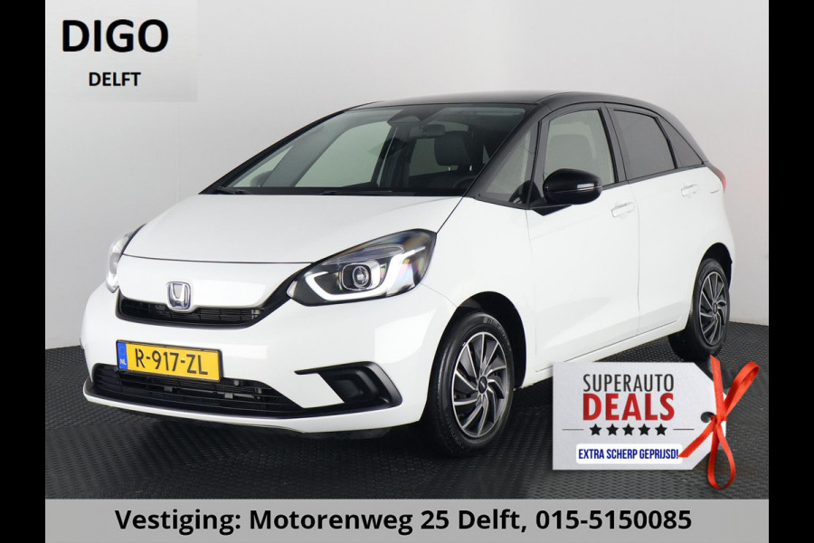 Honda Jazz 1.5 HEV ELEGANCE BI-TONE 1e EIG . GARANTIE 2033* STOELVERWARMING . CRUISE CONTROL . BLUETOOTH . ELEKTRISCHE RAMEN V+A