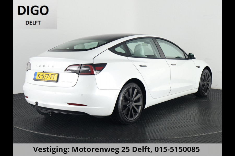 Tesla Model 3 LONGRANGE AWD 1e EIG ACCU SOD 92% ! GARANTIE 2031* RANGE TOT 592 KM WLTP !!!   BIJNA 2021 .TREKHAAK . PANORAMA DAK . VOOR & ACHTERSTOELEN VERWARMD . KEYLESS