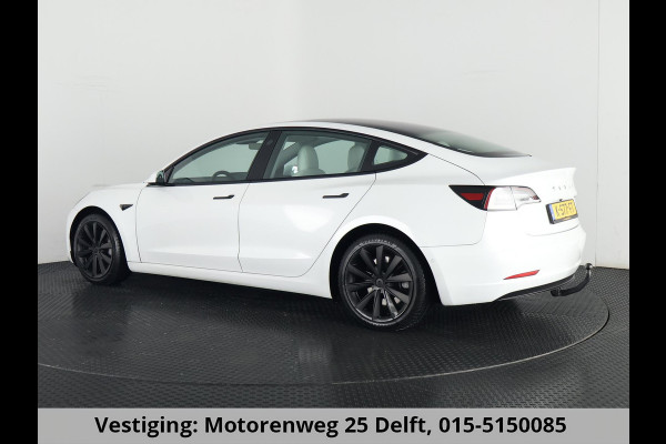 Tesla Model 3 LONGRANGE AWD 1e EIG ACCU SOD 92% ! GARANTIE 2031* RANGE TOT 592 KM WLTP !!!   BIJNA 2021 .TREKHAAK . PANORAMA DAK . VOOR & ACHTERSTOELEN VERWARMD . KEYLESS