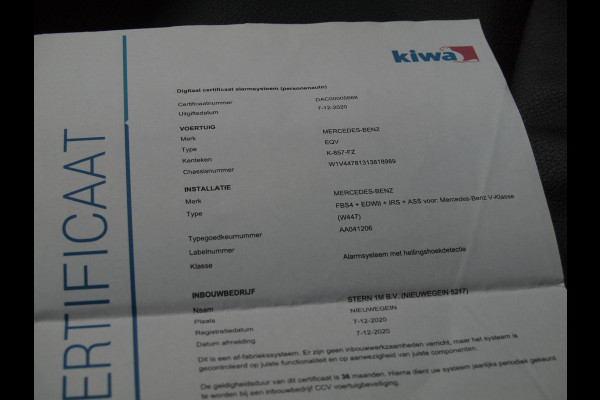 Mercedes-Benz Eqv 300 L2 90 kWh | AVANTGARDE | 360 Camera | 7 Persoons uitvoering | Burmester® surround |