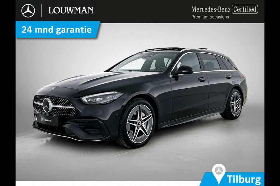 Mercedes-Benz C-Klasse Estate 300 e AMG Plug-In Hybride AMG Line | Trekhaak | Panorama Schuif-Kanteldak | Digital Licht | Rijassistentiepakket Plus incl. PRE-SAFE Inclusief 24 maanden MB Certified garantie voor Europa.