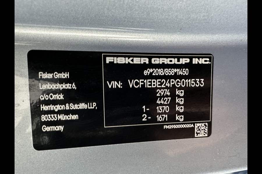 Fisker Ocean Extreme 113kWh [ 3-Fase ] Aut. (INCL-BTW) *HEATPUMP | PANO | LUXURY-LEATHER | FULL-LED | ADAPTIVE-CRUISE | TOP-VIEW | MEMORY-PACK | BLINDSPOT | DIGI-COCKPIT | KEYLESS | DAB+ | SOLAR-ROOF | COMFORTSEATS | CARPLAY | TOW