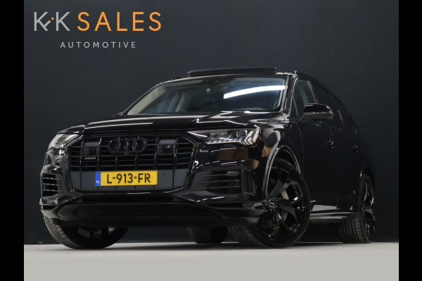 Audi Q7 55 TFSI e quattro Sport S [SCHUIFKANTELDAK, ADAPTIVE CRUISE, 360 CAMERA, TREKHAAK INKLAPBAAR, MEMORY SEATS, LUCHTVERING, STOELMASSAGE, APPLE CARPLAY, ANDROID, STUURVERWARMING, STOELVENTILATIE, STOELVERWARMING, VOL LED