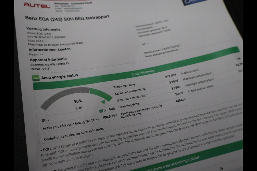 Mercedes-Benz EQA 250 LUXURY 67 kWh SOH 96% + PANORAMA | CAMERA | SFEERVERLICHTING | STOELVERWARMING