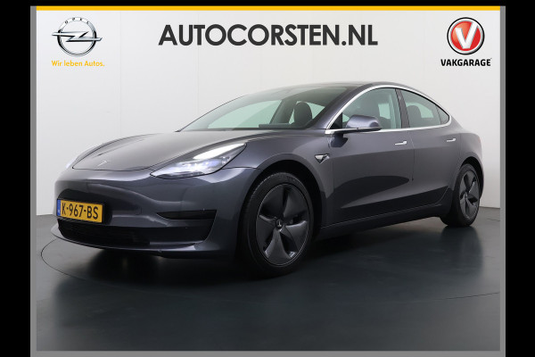 Tesla Model 3 RWD SR plus 325PK SOH 93% LFP Accu Lmv 18" AutoPilot Leder Panoramadak Adaptive-Cruise Camera's Elektr.-Stuur+Stoelen+Spiegels+G Navi LED DAB Voorverwarmen interieur via App Keyless One-Pedal-Drive 1e Eigenaar Origineel Nederlandse Auto Fabrieksgarantie op Accu en Motor tot 11-12-2028/160.000km
