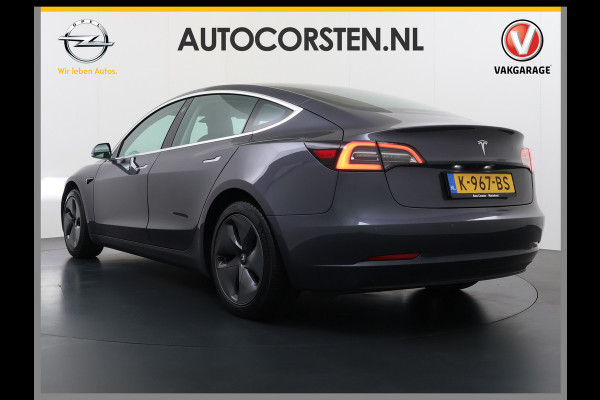 Tesla Model 3 RWD SR plus 325PK SOH 93% LFP Accu Lmv 18" AutoPilot Leder Panoramadak Adaptive-Cruise Camera's Elektr.-Stuur+Stoelen+Spiegels+G Navi LED DAB Voorverwarmen interieur via App Keyless One-Pedal-Drive 1e Eigenaar Origineel Nederlandse Auto Fabrieksgarantie op Accu en Motor tot 11-12-2028/160.000km