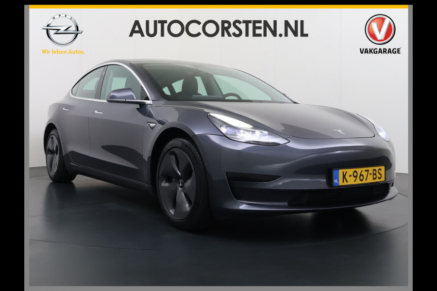 Tesla Model 3 RWD SR plus 325PK SOH 93% LFP Accu Lmv 18" AutoPilot Leder Panoramadak Adaptive-Cruise Camera's Elektr.-Stuur+Stoelen+Spiegels+G Navi LED DAB Voorverwarmen interieur via App Keyless One-Pedal-Drive 1e Eigenaar Origineel Nederlandse Auto Fabrieksgarantie op Accu en Motor tot 11-12-2028/160.000km