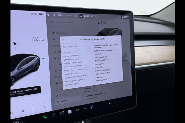 Tesla Model 3 RWD SR plus 325PK SOH 93% LFP Accu Lmv 18" AutoPilot Leder Panoramadak Adaptive-Cruise Camera's Elektr.-Stuur+Stoelen+Spiegels+G Navi LED DAB Voorverwarmen interieur via App Keyless One-Pedal-Drive 1e Eigenaar Origineel Nederlandse Auto Fabrieksgarantie op Accu en Motor tot 11-12-2028/160.000km