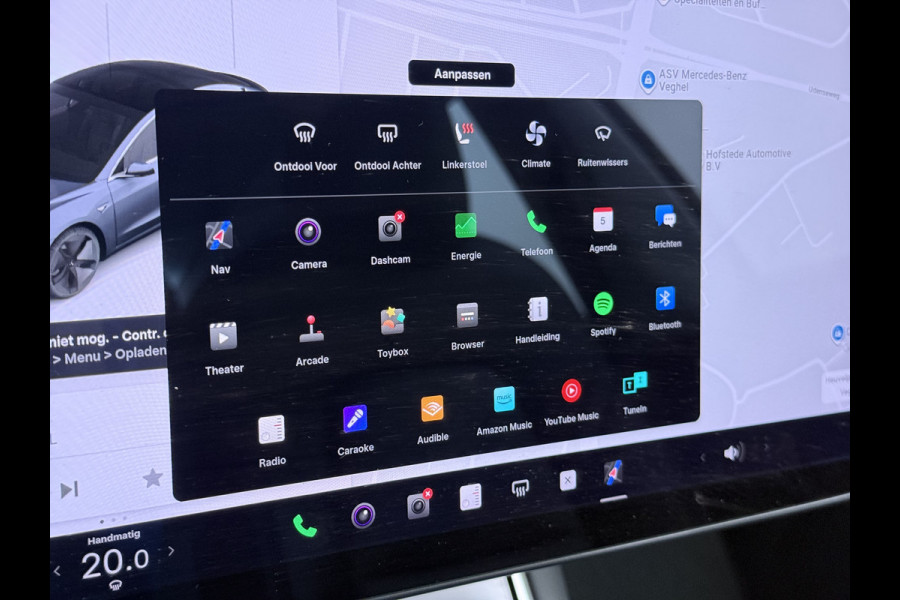 Tesla Model 3 RWD SR plus 325PK SOH 93% LFP Accu Lmv 18" AutoPilot Leder Panoramadak Adaptive-Cruise Camera's Elektr.-Stuur+Stoelen+Spiegels+G Navi LED DAB Voorverwarmen interieur via App Keyless One-Pedal-Drive 1e Eigenaar Origineel Nederlandse Auto Fabrieksgarantie op Accu en Motor tot 11-12-2028/160.000km