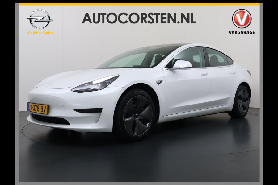 Tesla Model 3 RWD SR plus 325PK SOH 93% LFP Accu Lmv 18" AutoPilot Leder Panoramadak Adaptive-Cruise Camera's Elektr.-Stuur+Stoelen+Spiegels+G Navi LED DAB Voorverwarmen interieur via App Keyless One-Pedal-Drive 1e Eigenaar Origineel Nederlandse Auto Fabrieksgarantie op Accu en Motor tot 10-12-2028/160.000km