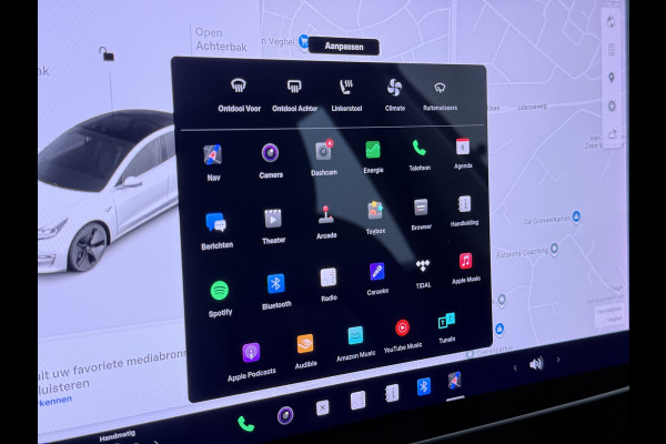 Tesla Model 3 RWD SR plus 325PK SOH 93% LFP Accu Lmv 18" AutoPilot Leder Panoramadak Adaptive-Cruise Camera's Elektr.-Stuur+Stoelen+Spiegels+G Navi LED DAB Voorverwarmen interieur via App Keyless One-Pedal-Drive 1e Eigenaar Origineel Nederlandse Auto Fabrieksgarantie op Accu en Motor tot 10-12-2028/160.000km