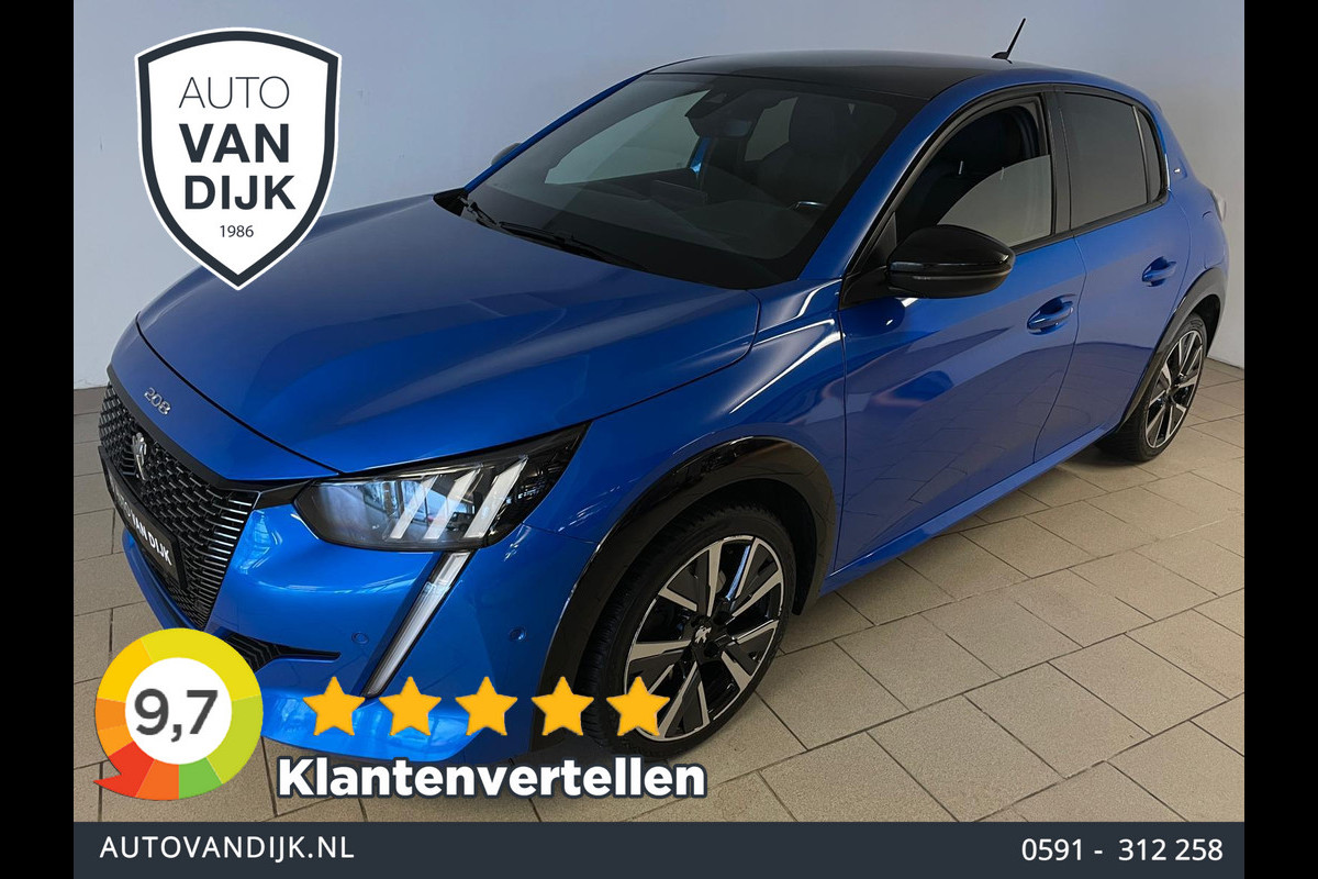 Peugeot 208 1.2 PureTech GT PANO AIRCO NAVI CRUISE BLUETOOTH LED METALLIC BLAUW PRIVACYGLAS ZEER NETTE AUTO