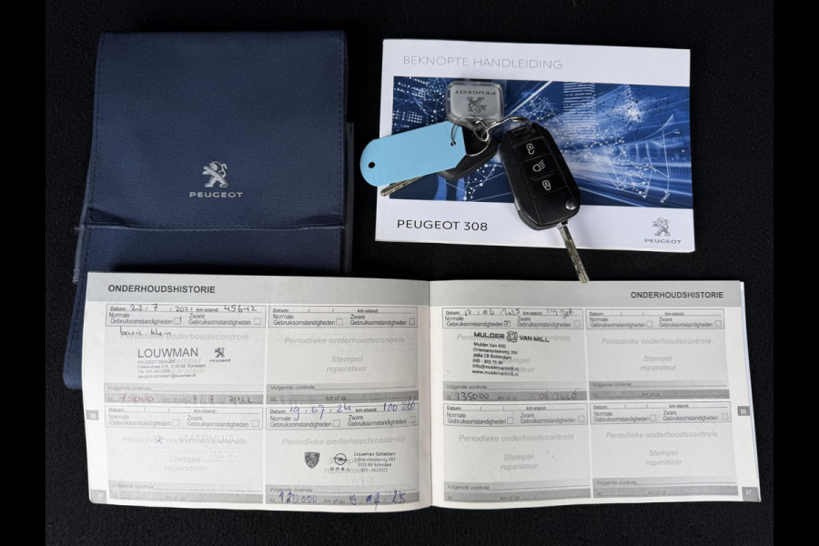 Peugeot 308 1.2 PureTech Blue Lease Executive 1e Eigenaar|Navi|Pano|D-Riem v.v.|Carplay|Clima|Leder|Cruise|N.A.P|APK tot 07-2026