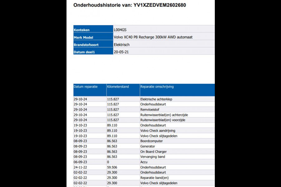 Volvo XC40 Recharge 408Pk 535KM Wltp SOH 91% AWD R-Design / Pdc.+Camera / 1/2 Leder / Stoel-Stuurverwarming / Navigatie / Apk 05-2027