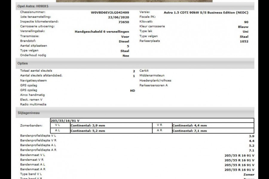 Opel Astra 1.5 CDTI 123PK 5Drs / Navigatie / Pdc.A / Airco / Radio multimedia / Apk 06-2026