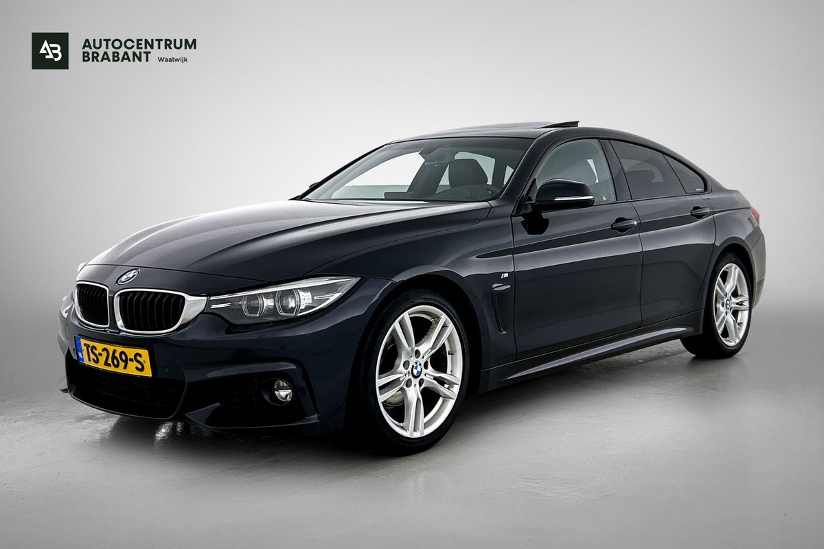 BMW 4 Serie Gran Coupé 418i High Executive (PANORAMADAK, STOELVERWARMING, CARPLAY, DEALER ONDERHOUDEN, GROOT NAVI, SPORTSTOELEN)