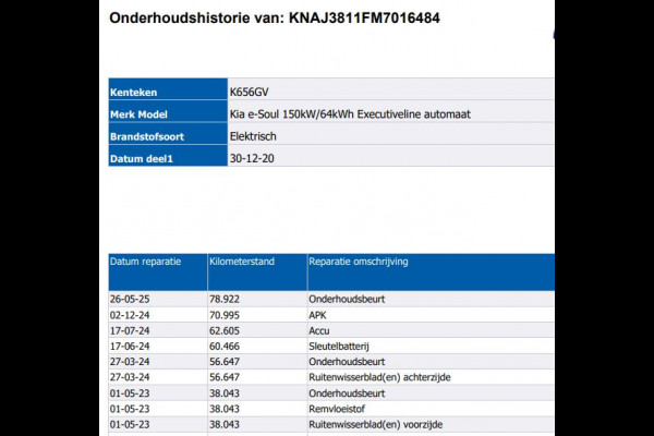 Kia e-Soul 150kW / 64kWh / SOH 100% / Executive line / Leder / TV. DVD scherm / Xenon / Navigatie / Airco-ecc. / Apk 12-2026