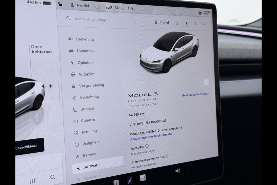 Tesla Model 3 Premium Long Range AWD 78 kWh ORGINELE AFN. TREKHAAK TESLA| AUTOPILOT| STOELVENTILATIE + VERWARMING| VOLLEDIGE TESLA GARANTIE T/M 01/2028 OF 80.000KM| DE HOOGVOLTACCU EN AANDRIJFLIJN TOT 2032 of 192.000KM |