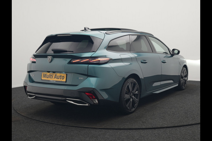 Peugeot 308 SW 1.6 Plug In Hybrid GT Pack Business 225pk Dealer O.H. PHEV | Panodak | Adaptive Cruise | 360 Camera | Lederen Sportstoelen Massage & Memory | Focal Sound | Stoelen & Stuur Verwarmd | Sfeerverlichting | Apple Carplay | Keyless | Navigatie | DAB |