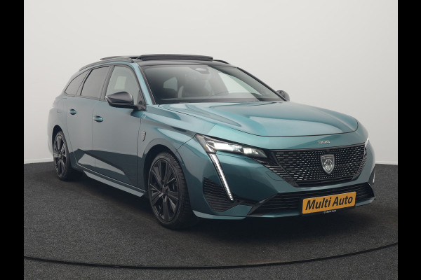 Peugeot 308 SW 1.6 Plug In Hybrid GT Pack Business 225pk Dealer O.H. PHEV | Panodak | Adaptive Cruise | 360 Camera | Lederen Sportstoelen Massage & Memory | Focal Sound | Stoelen & Stuur Verwarmd | Sfeerverlichting | Apple Carplay | Keyless | Navigatie | DAB |
