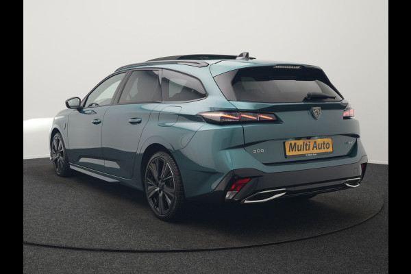 Peugeot 308 SW 1.6 Plug In Hybrid GT Pack Business 225pk Dealer O.H. PHEV | Panodak | Adaptive Cruise | 360 Camera | Lederen Sportstoelen Massage & Memory | Focal Sound | Stoelen & Stuur Verwarmd | Sfeerverlichting | Apple Carplay | Keyless | Navigatie | DAB |