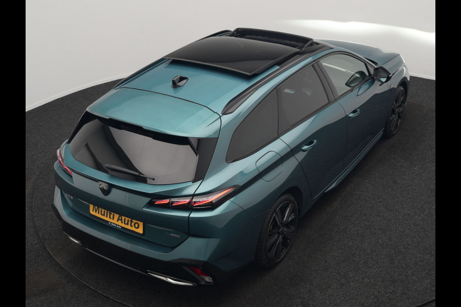 Peugeot 308 SW 1.6 Plug In Hybrid GT Pack Business 225pk Dealer O.H. PHEV | Panodak | Adaptive Cruise | 360 Camera | Lederen Sportstoelen Massage & Memory | Focal Sound | Stoelen & Stuur Verwarmd | Sfeerverlichting | Apple Carplay | Keyless | Navigatie | DAB |