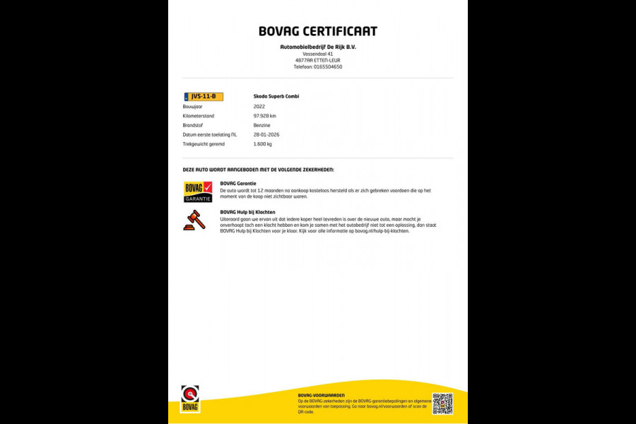 Škoda Superb Combi 1.4 TSI iV Business Edition Plus PHEV | Navi, 360 Camera, Stoel+Achterb.verw., ACC, El. A.klep | Dealeroh. |