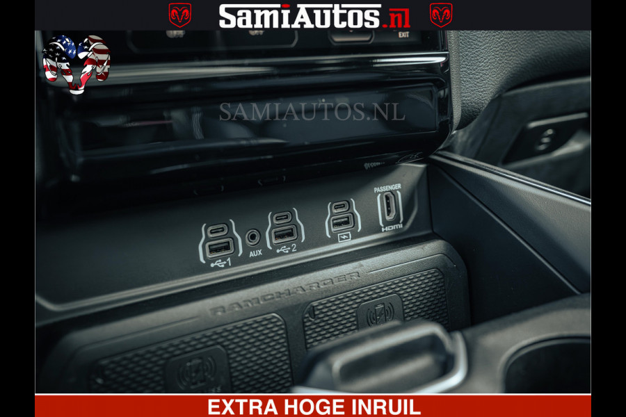 Dodge Ram 1500 Night Premium | Full Option | De Meest Luxe Pick-Up in zijn Klasse | Comfortabele Dubbele Cabine met Royale 5 Zitplaatsen | BPM vrij | Nu Leverbaar uit Voorraad | Voorraad Nr 2200 - 0886