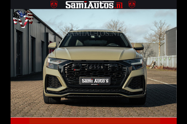Audi RS Q8 RSQ8 600PK 4.0 TFSI | MATT OLIVE GREEN | QUATTRO | MEGA VOLLE RSQ8 | BANG & OLUFSEN | HUD | 4 WIELBESTURING | 23 INCH AUDI SPORT WHEELS | RS BEKLEDING ZWART | PANO | SOFTCLOSE | De Lamborghini Urus en Audi RS Q8 zijn beide supersnelle SUV's met dezelfde basis (4.0L V8 twin-turbo motor van de VW Group)