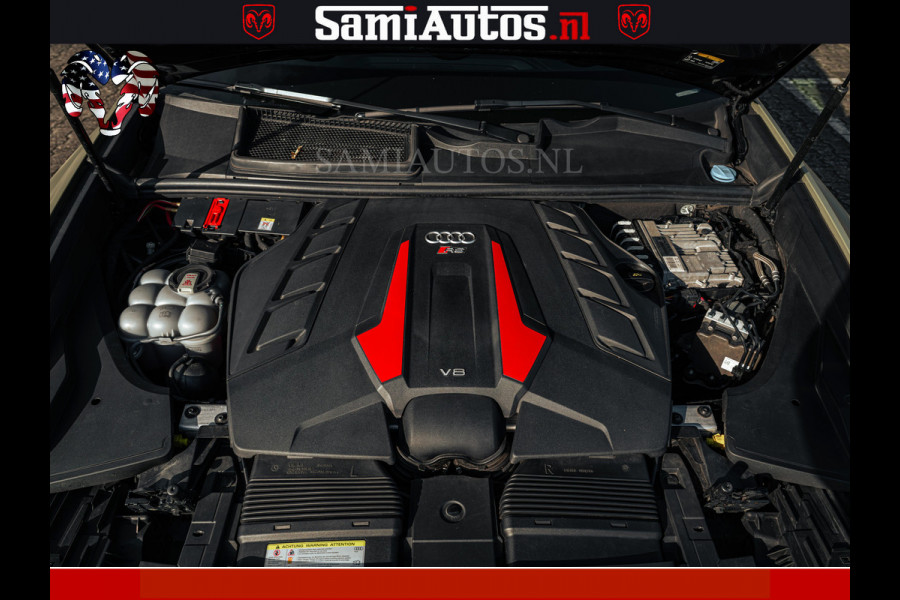 Audi RS Q8 RSQ8 600PK 4.0 TFSI | MATT OLIVE GREEN | QUATTRO | MEGA VOLLE RSQ8 | BANG & OLUFSEN | HUD | 4 WIELBESTURING | 23 INCH AUDI SPORT WHEELS | RS BEKLEDING ZWART | PANO | SOFTCLOSE | De Lamborghini Urus en Audi RS Q8 zijn beide supersnelle SUV's met dezelfde basis (4.0L V8 twin-turbo motor van de VW Group)