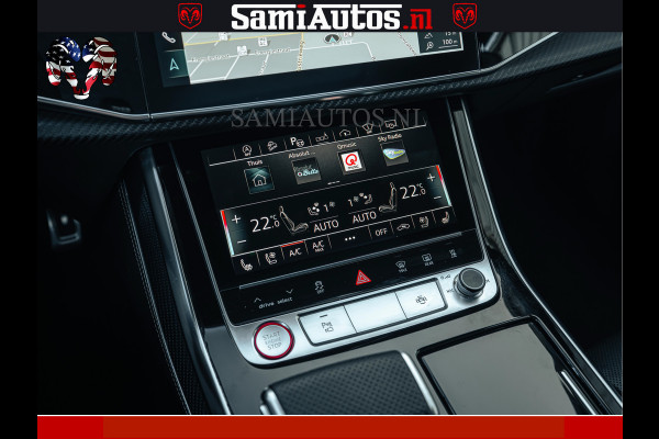 Audi RS Q8 RSQ8 600PK 4.0 TFSI | MATT OLIVE GREEN | QUATTRO | MEGA VOLLE RSQ8 | BANG & OLUFSEN | HUD | 4 WIELBESTURING | 23 INCH AUDI SPORT WHEELS | RS BEKLEDING ZWART | PANO | SOFTCLOSE | De Lamborghini Urus en Audi RS Q8 zijn beide supersnelle SUV's met dezelfde basis (4.0L V8 twin-turbo motor van de VW Group)