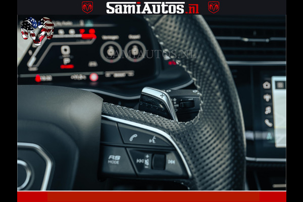 Audi RS Q8 RSQ8 600PK 4.0 TFSI | MATT OLIVE GREEN | QUATTRO | MEGA VOLLE RSQ8 | BANG & OLUFSEN | HUD | 4 WIELBESTURING | 23 INCH AUDI SPORT WHEELS | RS BEKLEDING ZWART | PANO | SOFTCLOSE | De Lamborghini Urus en Audi RS Q8 zijn beide supersnelle SUV's met dezelfde basis (4.0L V8 twin-turbo motor van de VW Group)