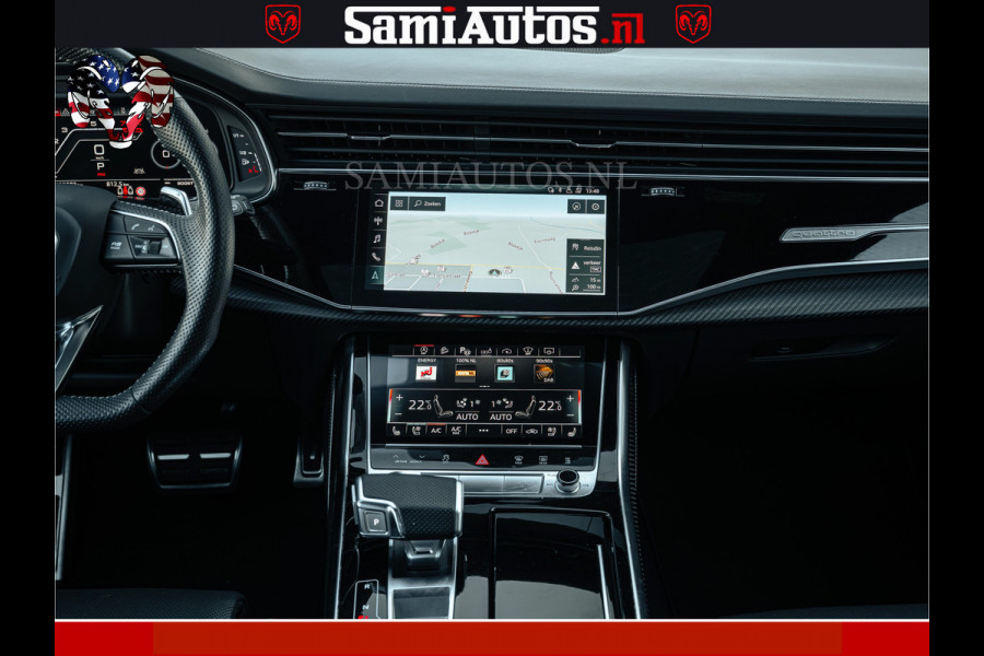 Audi RS Q8 RSQ8 600PK 4.0 TFSI | MATT OLIVE GREEN | QUATTRO | MEGA VOLLE RSQ8 | BANG & OLUFSEN | HUD | 4 WIELBESTURING | 23 INCH AUDI SPORT WHEELS | RS BEKLEDING ZWART | PANO | SOFTCLOSE | De Lamborghini Urus en Audi RS Q8 zijn beide supersnelle SUV's met dezelfde basis (4.0L V8 twin-turbo motor van de VW Group)