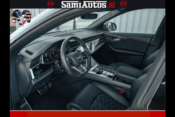 Audi RS Q8 RSQ8 600PK 4.0 TFSI | MATT OLIVE GREEN | QUATTRO | MEGA VOLLE RSQ8 | BANG & OLUFSEN | HUD | 4 WIELBESTURING | 23 INCH AUDI SPORT WHEELS | RS BEKLEDING ZWART | PANO | SOFTCLOSE | De Lamborghini Urus en Audi RS Q8 zijn beide supersnelle SUV's met dezelfde basis (4.0L V8 twin-turbo motor van de VW Group)