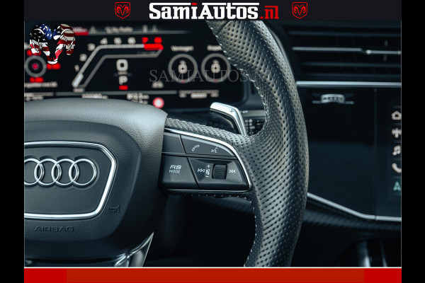 Audi RS Q8 RSQ8 600PK 4.0 TFSI | MATT OLIVE GREEN | QUATTRO | MEGA VOLLE RSQ8 | BANG & OLUFSEN | HUD | 4 WIELBESTURING | 23 INCH AUDI SPORT WHEELS | RS BEKLEDING ZWART | PANO | SOFTCLOSE | De Lamborghini Urus en Audi RS Q8 zijn beide supersnelle SUV's met dezelfde basis (4.0L V8 twin-turbo motor van de VW Group)