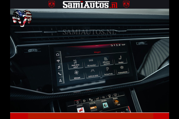 Audi RS Q8 RSQ8 600PK 4.0 TFSI | MATT OLIVE GREEN | QUATTRO | MEGA VOLLE RSQ8 | BANG & OLUFSEN | HUD | 4 WIELBESTURING | 23 INCH AUDI SPORT WHEELS | RS BEKLEDING ZWART | PANO | SOFTCLOSE | De Lamborghini Urus en Audi RS Q8 zijn beide supersnelle SUV's met dezelfde basis (4.0L V8 twin-turbo motor van de VW Group)