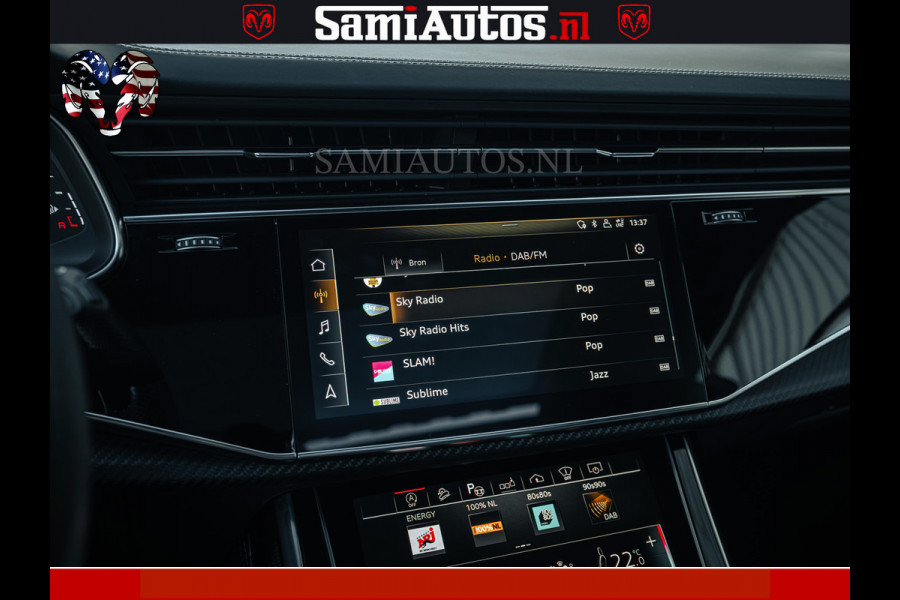 Audi RS Q8 RSQ8 600PK 4.0 TFSI | MATT OLIVE GREEN | QUATTRO | MEGA VOLLE RSQ8 | BANG & OLUFSEN | HUD | 4 WIELBESTURING | 23 INCH AUDI SPORT WHEELS | RS BEKLEDING ZWART | PANO | SOFTCLOSE | De Lamborghini Urus en Audi RS Q8 zijn beide supersnelle SUV's met dezelfde basis (4.0L V8 twin-turbo motor van de VW Group)