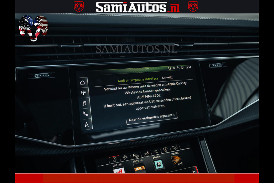 Audi RS Q8 RSQ8 600PK 4.0 TFSI | MATT OLIVE GREEN | QUATTRO | MEGA VOLLE RSQ8 | BANG & OLUFSEN | HUD | 4 WIELBESTURING | 23 INCH AUDI SPORT WHEELS | RS BEKLEDING ZWART | PANO | SOFTCLOSE | De Lamborghini Urus en Audi RS Q8 zijn beide supersnelle SUV's met dezelfde basis (4.0L V8 twin-turbo motor van de VW Group)