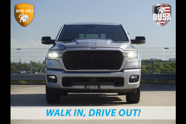Dodge Ram | 1500 | Laramie | Sport | 3.0L I6 Hurricane | Crew Cab | 4X4 | BPM-VRIJ | Panorama | Billet Silver | SPORT Getoonde accessoires zijn verkrijgbaar tegen meerprijs